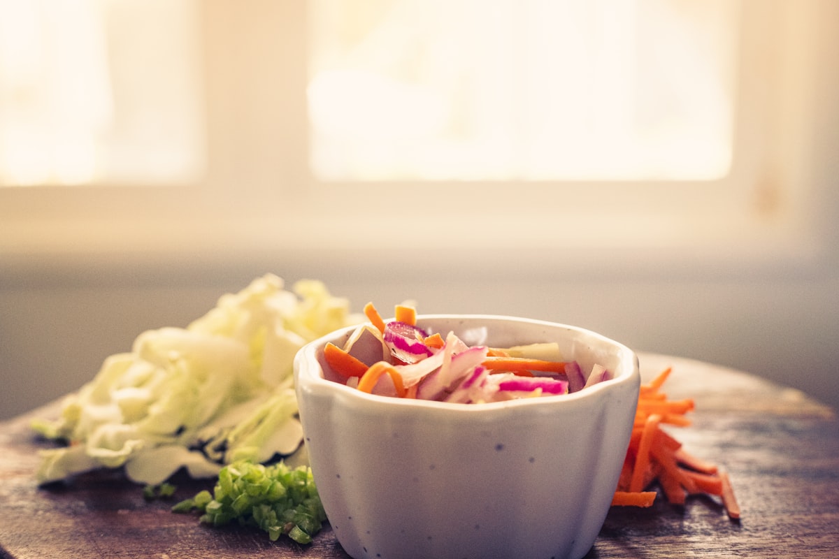 Fresh raw vegetables and salad ingredients